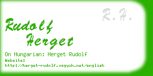 rudolf herget business card